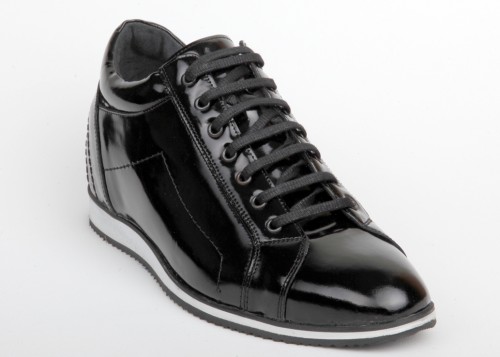 KRB +7 Cm Boy Uzatan Erkek Ayakkabı [ siyah rugan deri ]