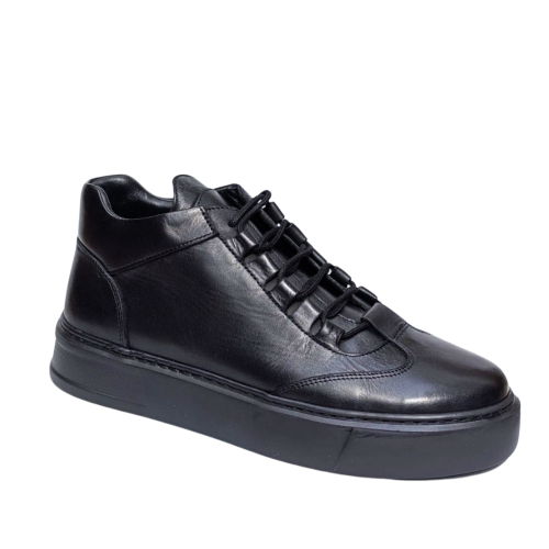 Faruk Engin 8005 Erkek Tam Siyah Spor + 7.5 Cm