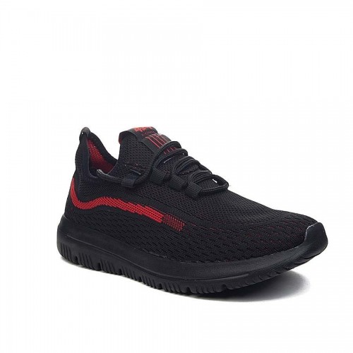 4X4 Siyah Kırmızı +7 Cm Boy Uzatan Ayakkabı