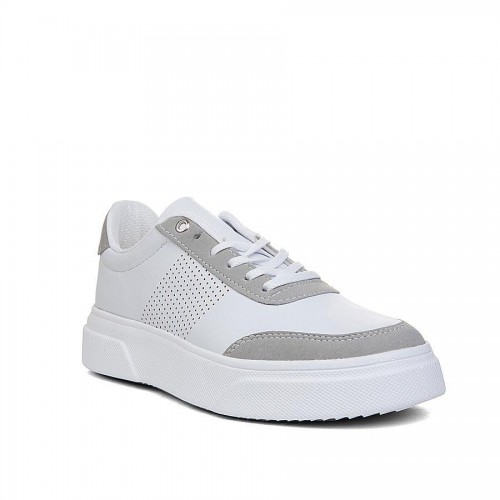 Conteyner Beyaz Gri +6 Cm Boy Uzatan Spor Ayakkabı