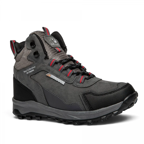 Lambirlent Erkek Trekking Bot 1250-2 Cilt Denye Füme Siyah Kırmızı +8