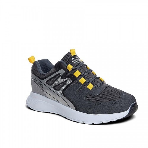 Walking 105 Erkek Anorak Füme Sarı Beyaz Spor +6 Cm