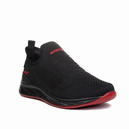Wanderfull Siyah Kırmızı +6 Cm Boy Uzatan Spor Ayakkabı