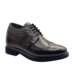 FEMKD Mat Kahve Deri Boy Uzatan Ayakkabı +8 Cm 1