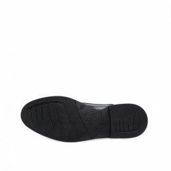 FERS Boy Uzatan Rugan Deri Siyah Ayakkabı +8 Cm 4