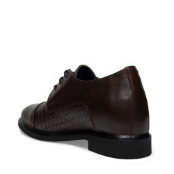 FEMK BASKI#2 MAT KAHVE DERİ BOY UZATAN AYAKKABI +8 CM 3