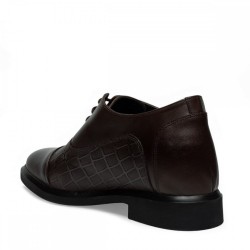 FEMK BASKI#1 MAT KAHVE DERİ BOY UZATAN AYAKKABI +8 CM 3