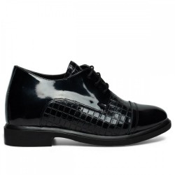 FERS BASKI#2 MAT SİYAH DERİ BOY UZATAN AYAKKABI +8 CM 2