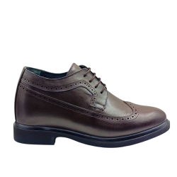 FEMKD Mat Kahve Deri Boy Uzatan Ayakkabı +8 Cm 2