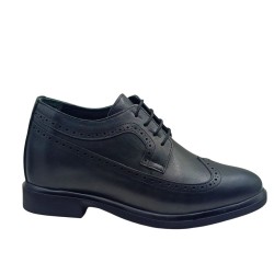 FEMSD Mat Deri Siyah Boy Uzatan Ayakkabı +8 Cm 2