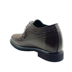 FEMKD Mat Kahve Deri Boy Uzatan Ayakkabı +8 Cm 3
