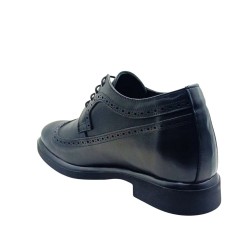 FEMSD Mat Deri Siyah Boy Uzatan Ayakkabı +8 Cm 3