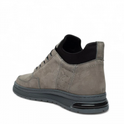 Faruk Engin Deri Bot 1053-1 Nubuk Gri Tb Kaucuk + 7 cm. 3