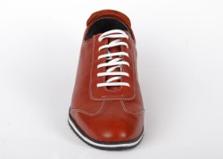MKB1 +7 cm Boy uzatan ayakkabı [ kahve mat deri ] 2