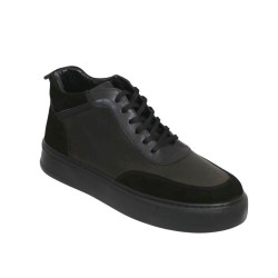 Faruk Engin 8010 Erkek Siyah Siyah Spor +7.5 Cm 1