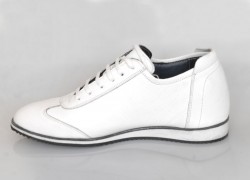 MBD +7 Cm Boy Uzatan Düz Beyaz Erkek Ayakkabı [ beyaz mat deri ] 3