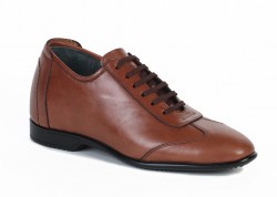 MKS (+7 Cm ) Boy Uzatan Ayakkabı [ kahve mat deri ] 1