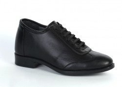 MDS +9 Cm Boy Uzatan Erkek Ayakkabısı [ siyah mat deri ] 1