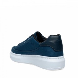 Carrano 1155 Erkek Keten Lacivert Beyaz Spor +6 Cm 3