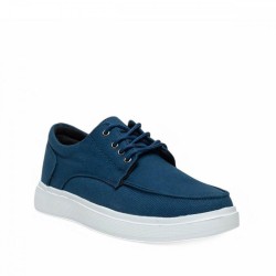 Carrano 1421 Erkek Keten Lacivert Beyaz Spor +6 Cm 1