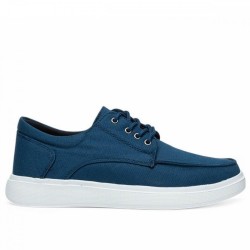 Carrano 1421 Erkek Keten Lacivert Beyaz Spor +6 Cm 2
