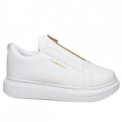 Comfort 111 Beyaz +6 Cm Boy Uzatan Ayakkabı 2