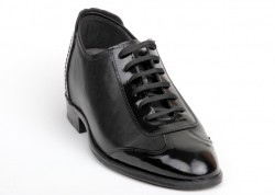 MRS+9(cm) Boy Uzatan Ayakkabı [ siyah,mat+ rugan deri ] 1
