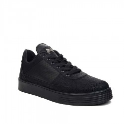 Filling Polo 002 Erkek Cilt Düz Siyah Siyah Spor +6 Cm 1