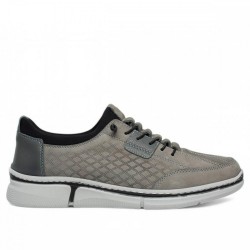 Mertto 5032 Erkek Deri Nubuk Gri Spor +6 Cm 2