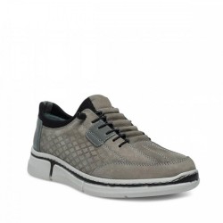 Mertto 5032 Erkek Deri Nubuk Gri Spor +6 Cm 1