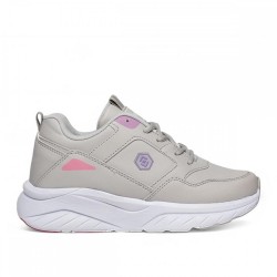 Queen Step 2110-7 Kadın Beyaz Lila Spor +6 Cm 2