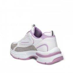 Texin 3735 Kadın Beyaz Lila Spor +7 Cm 3