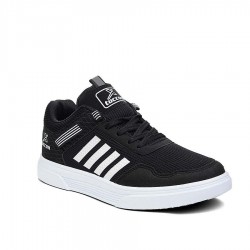 Tuccon Siyah Beyaz +6 Cm Boy Uzatan Spor Ayakkabı 1