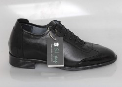 MRS+9(cm) Boy Uzatan Ayakkabı [ siyah,mat+ rugan deri ] 2