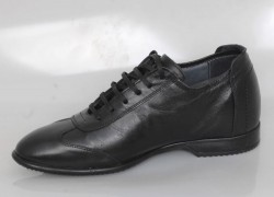 MDS Siyah +7 Cm Boy Uzatan Erkek Ayakkabısı [ siyah mat deri ] 3