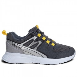 Walking 105 Erkek Anorak Füme Sarı Beyaz Spor +6 Cm 2